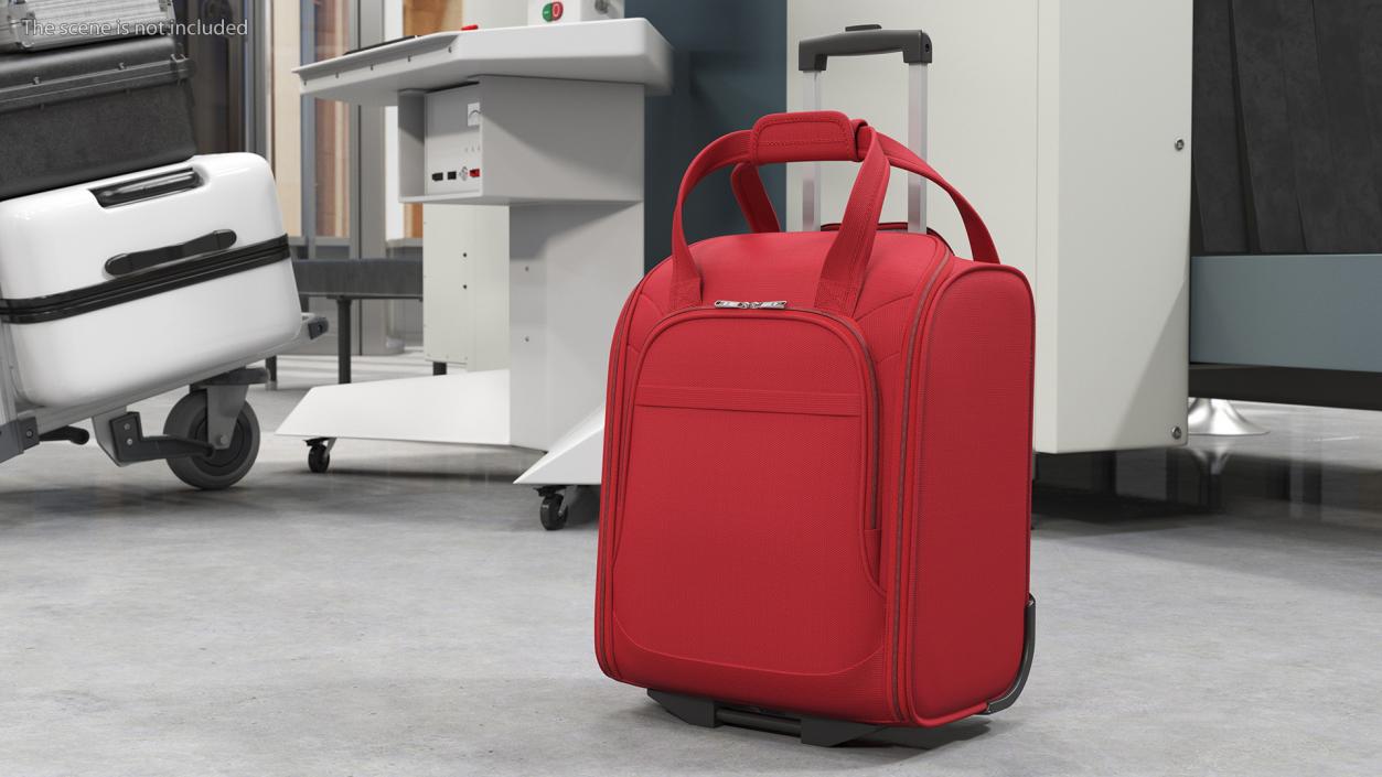 Red Softshell Suitcase 3D