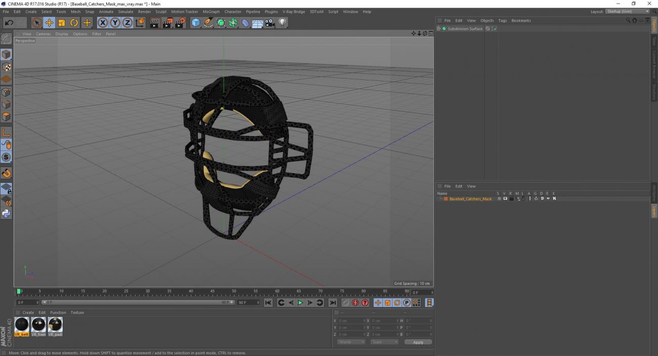 Baseball Catchers Mask 3D