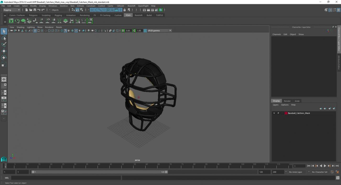 Baseball Catchers Mask 3D