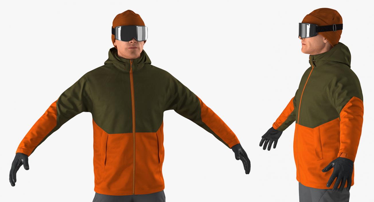 Skier and Snowboarder Collection 3D