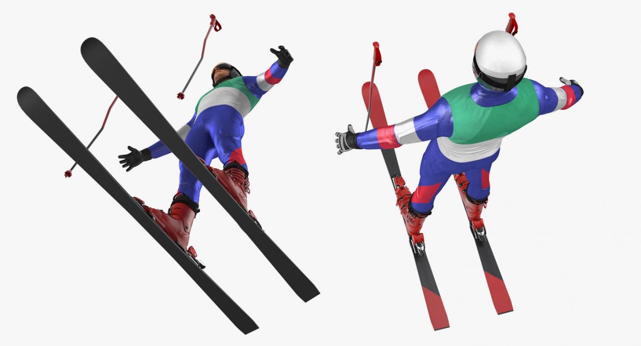 Skier and Snowboarder Collection 3D