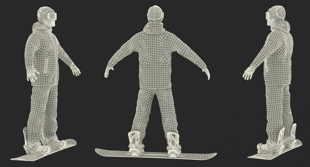 Skier and Snowboarder Collection 3D