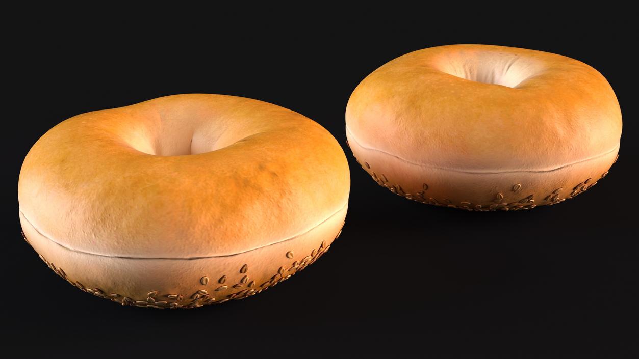 Bagels with Sesame Seeds 3D model