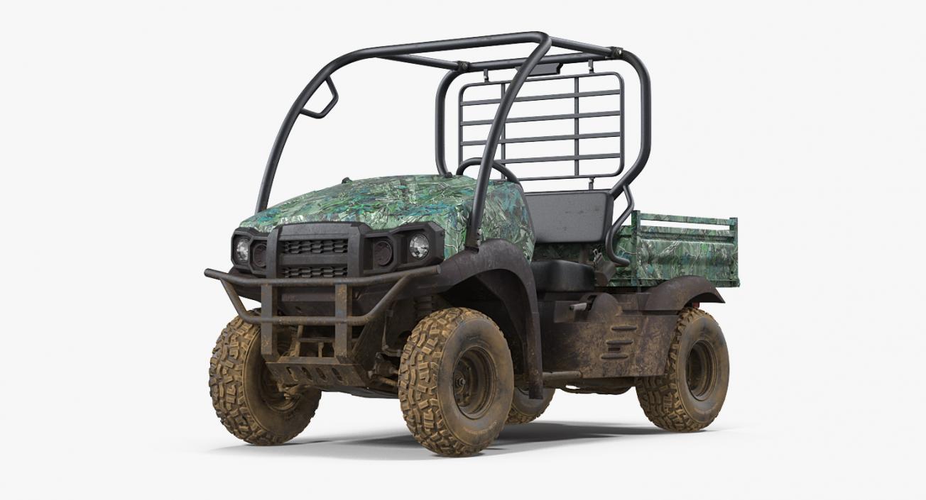 Utility Vehicle 4x4 Camo Dirty Rigged 3D