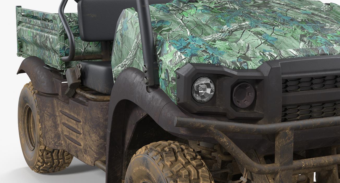 Utility Vehicle 4x4 Camo Dirty Rigged 3D