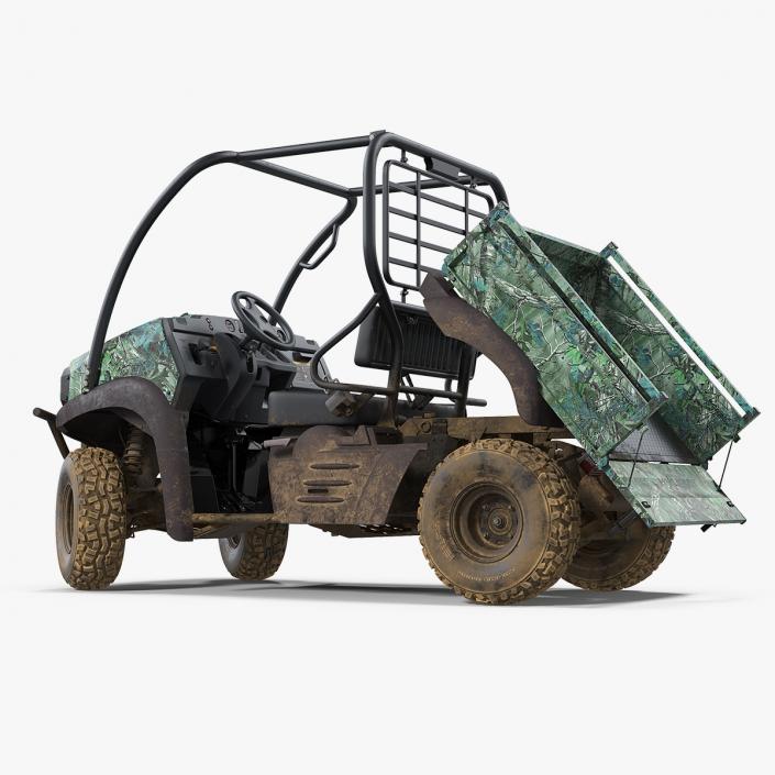 Utility Vehicle 4x4 Camo Dirty Rigged 3D