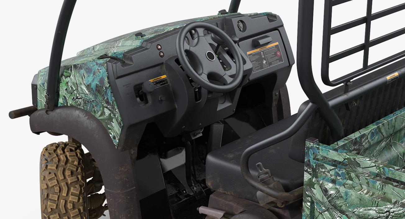 Utility Vehicle 4x4 Camo Dirty Rigged 3D