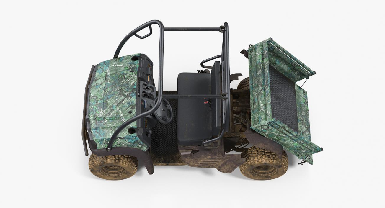 Utility Vehicle 4x4 Camo Dirty Rigged 3D