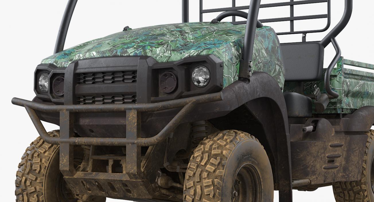 Utility Vehicle 4x4 Camo Dirty Rigged 3D