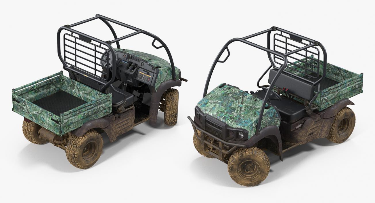 Utility Vehicle 4x4 Camo Dirty Rigged 3D