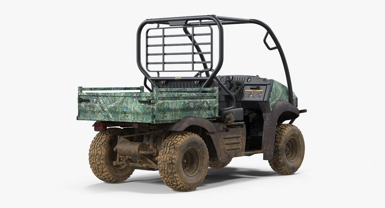 Utility Vehicle 4x4 Camo Dirty Rigged 3D