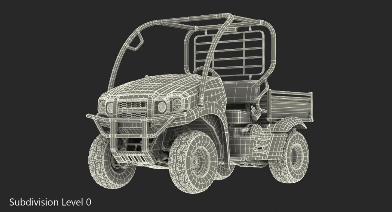 Utility Vehicle 4x4 Camo Dirty Rigged 3D