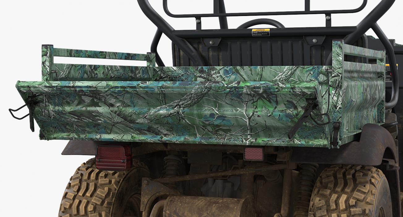 Utility Vehicle 4x4 Camo Dirty Rigged 3D