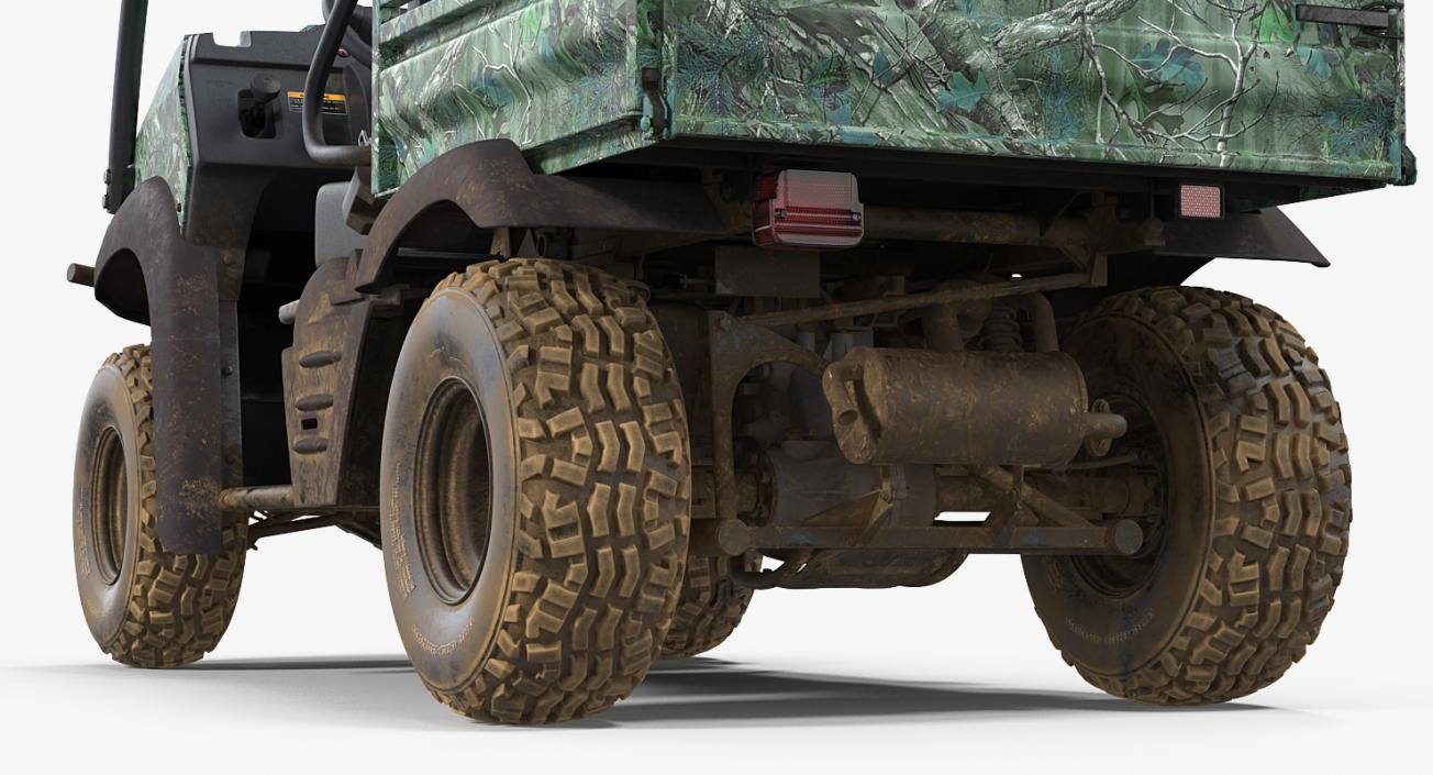 Utility Vehicle 4x4 Camo Dirty Rigged 3D