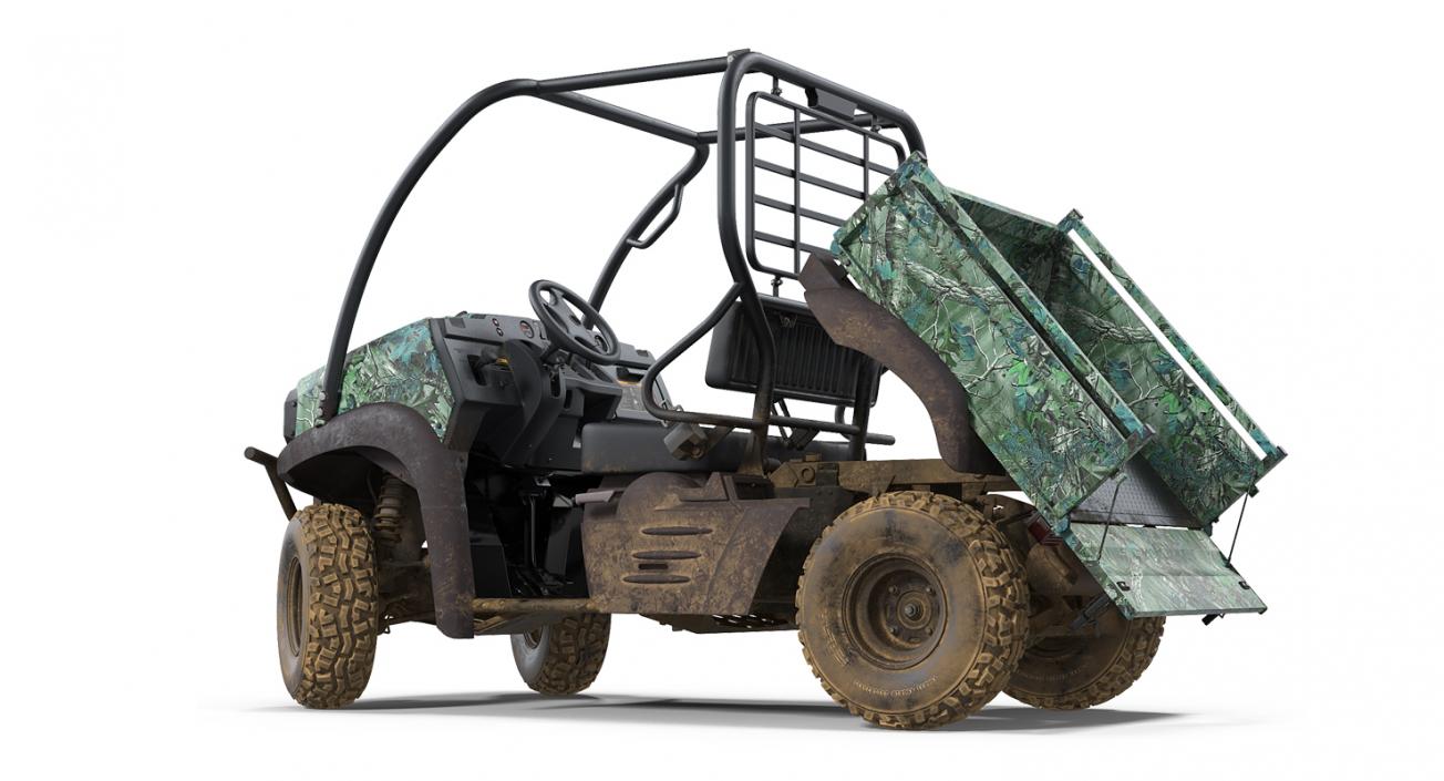 Utility Vehicle 4x4 Camo Dirty Rigged 3D