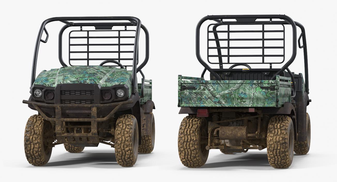 Utility Vehicle 4x4 Camo Dirty Rigged 3D