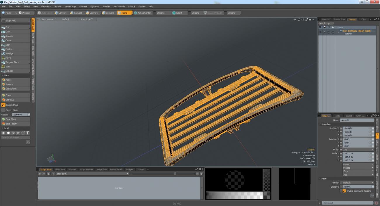 Car Exterior Roof Rack 3D