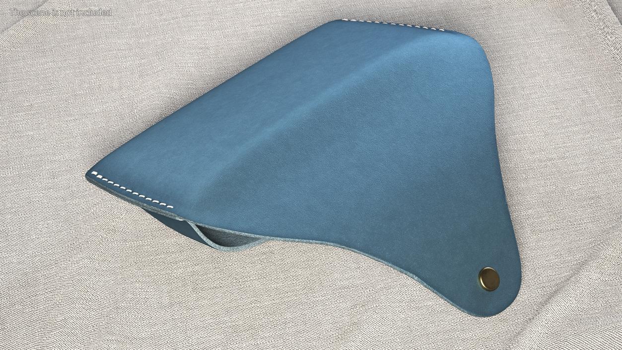 3D Leather Sunglasses Case Open Blue model