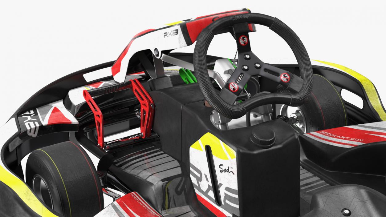 3D model SODI RX8 Kart Used Rigged