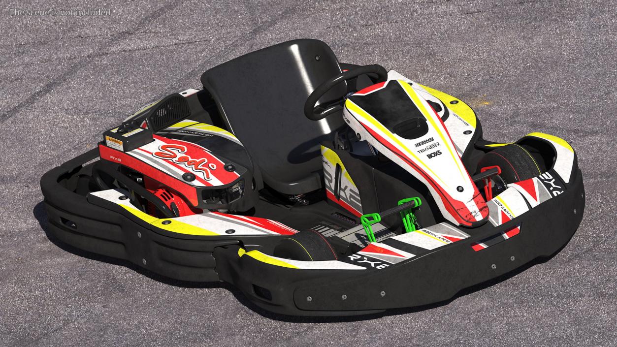 3D model SODI RX8 Kart Used Rigged