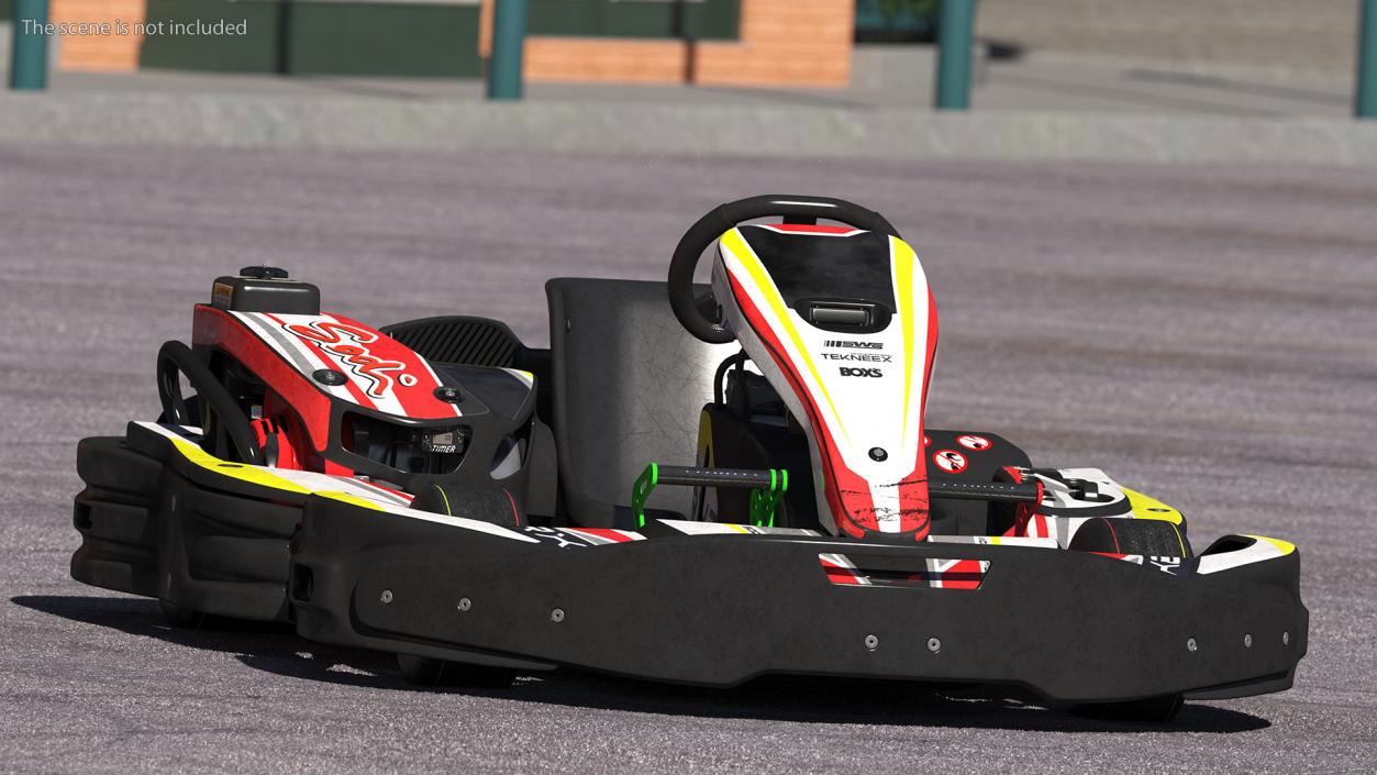 3D model SODI RX8 Kart Used Rigged