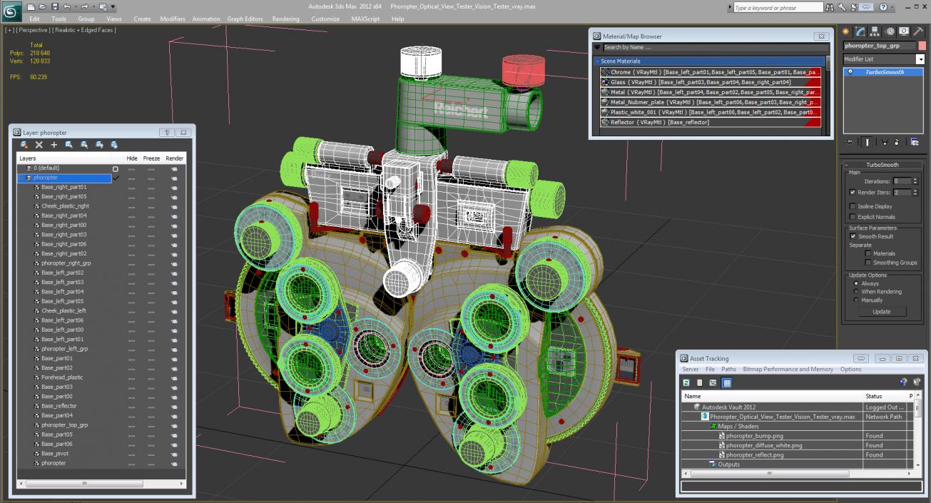 3D Phoropter Optical View Tester Vision Tester model