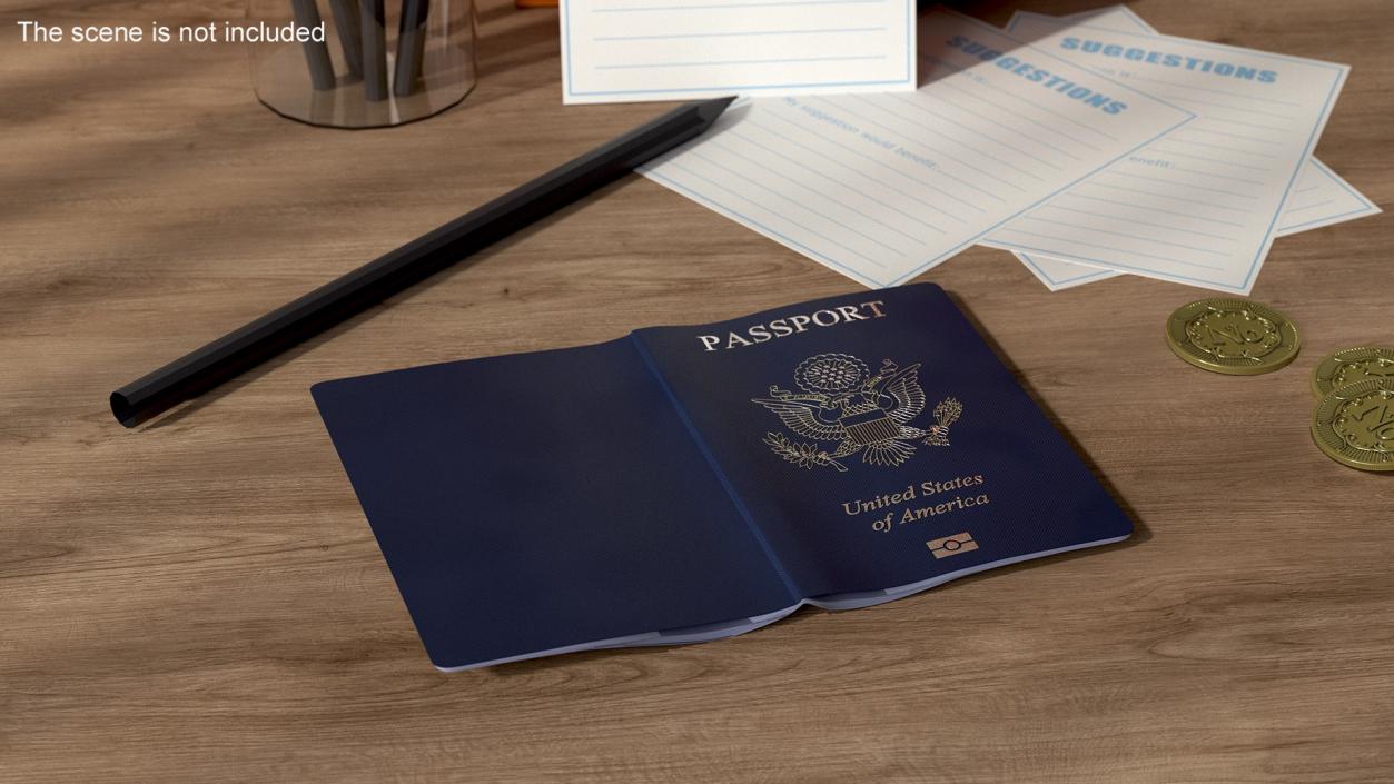 USA Passports Collection 3D model