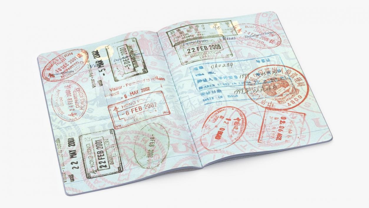 USA Passports Collection 3D model