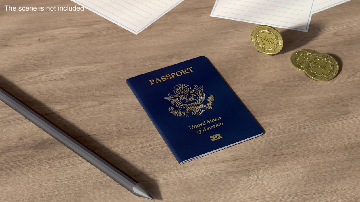 USA Passports Collection 3D model