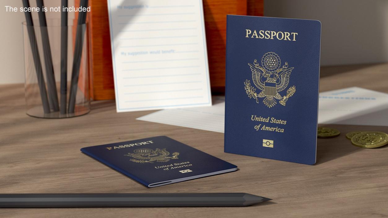 USA Passports Collection 3D model