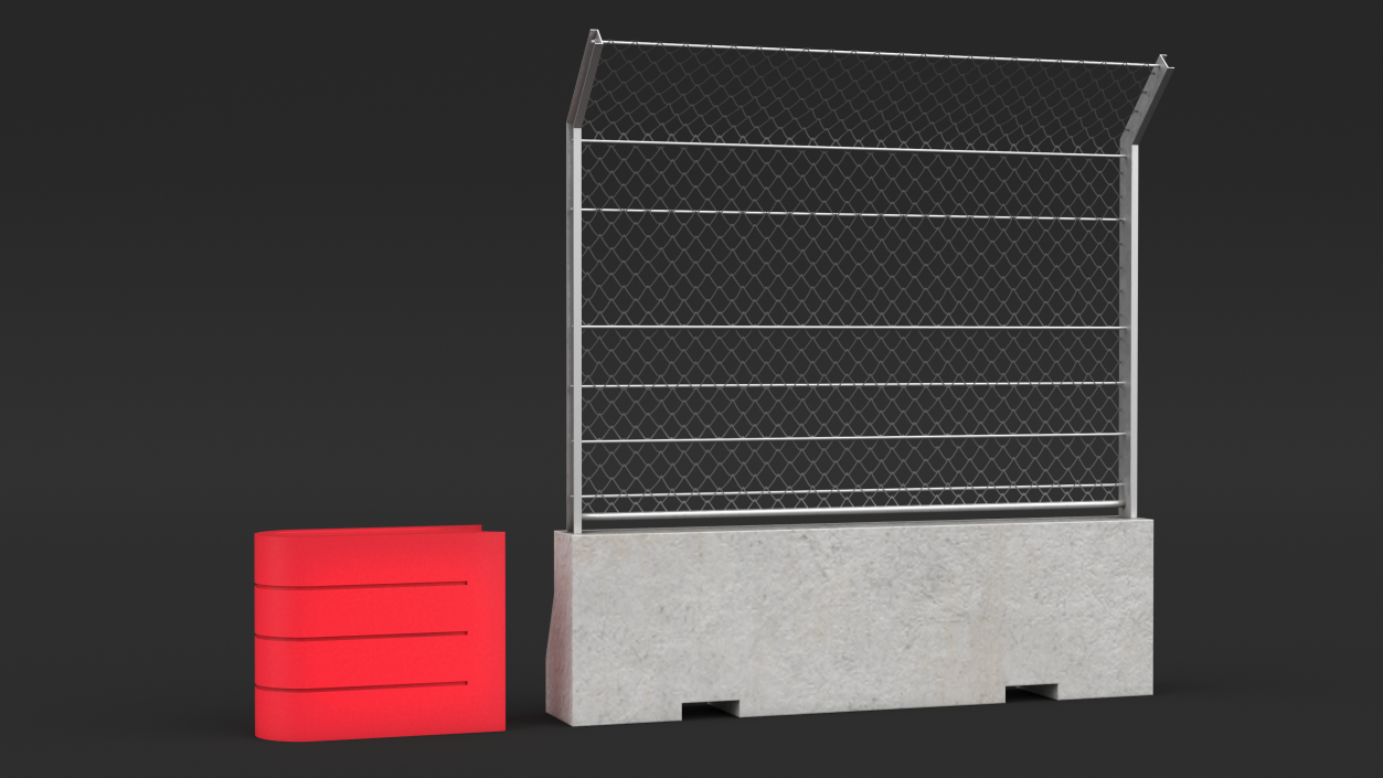 3D Pit Wall Barrier Roadblock