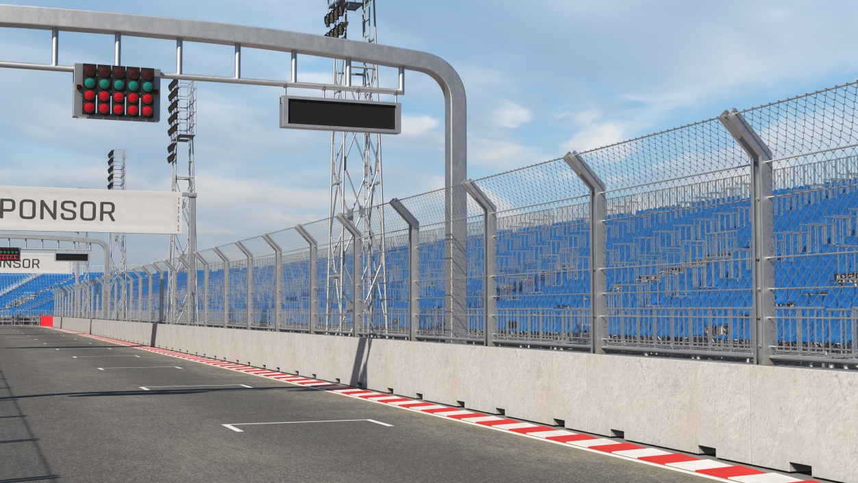 3D Pit Wall Barrier Roadblock