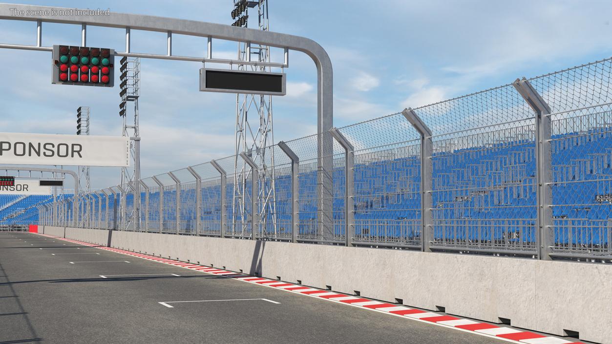 3D Pit Wall Barrier Roadblock