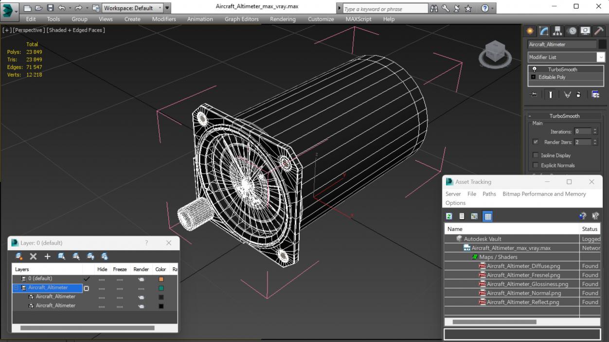 3D Aircraft Altimeter model