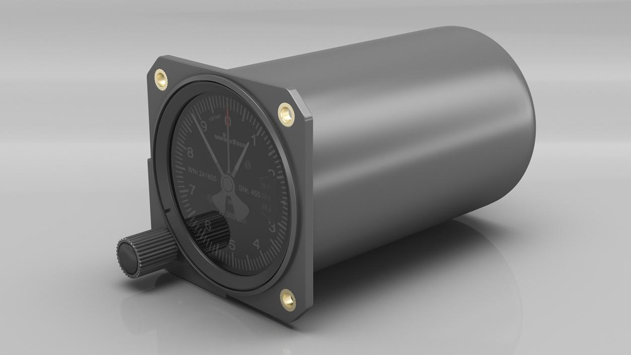 3D Aircraft Altimeter model