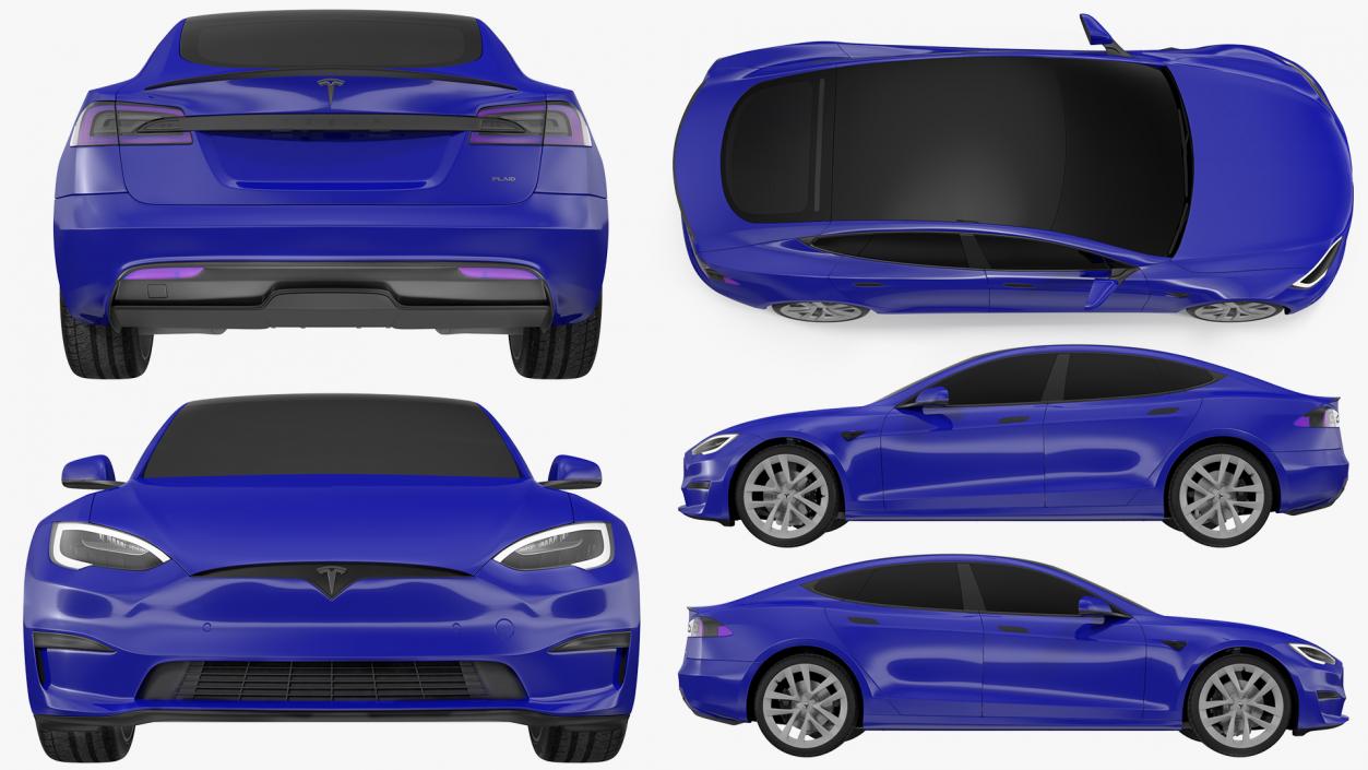 3D Tesla Model S Plaid Exterior Only model