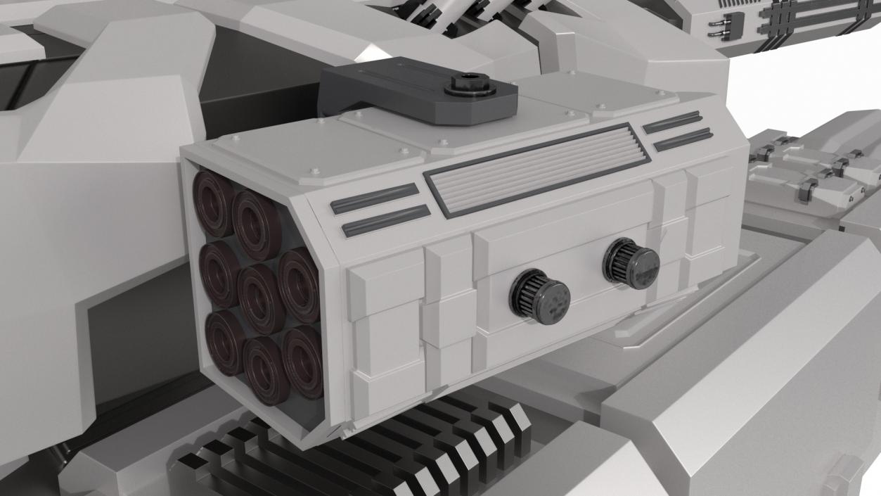 3D Fantastic Heavy Tank White Rigged model