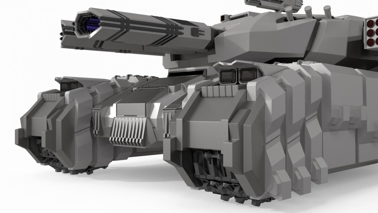 3D Fantastic Heavy Tank White Rigged model