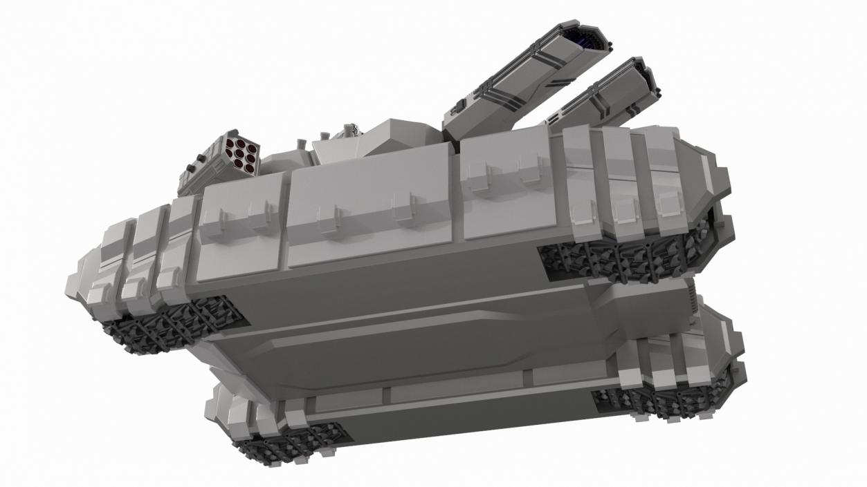 3D Fantastic Heavy Tank White Rigged model