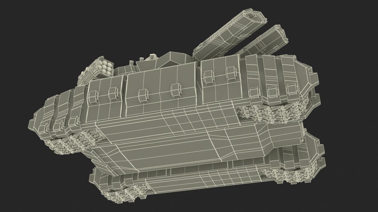 3D Fantastic Heavy Tank White Rigged model