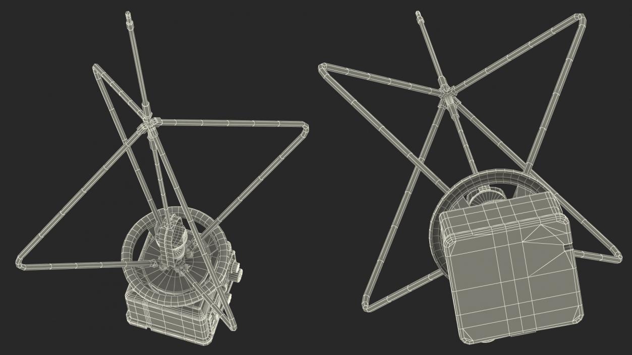 3D Military Direction Finder Antenna model