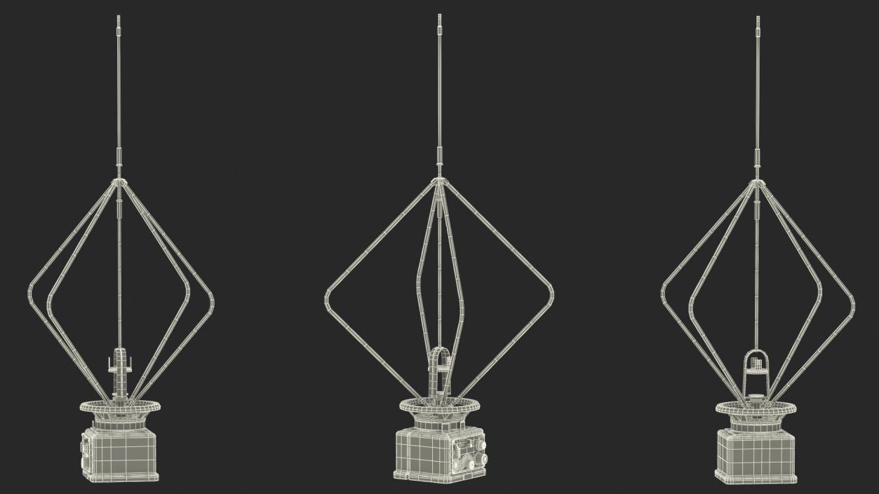 3D Military Direction Finder Antenna model