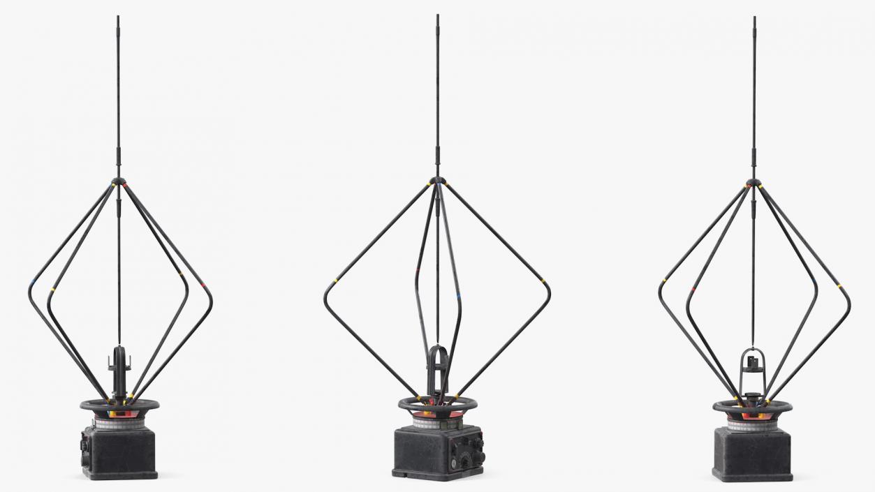 3D Military Direction Finder Antenna model