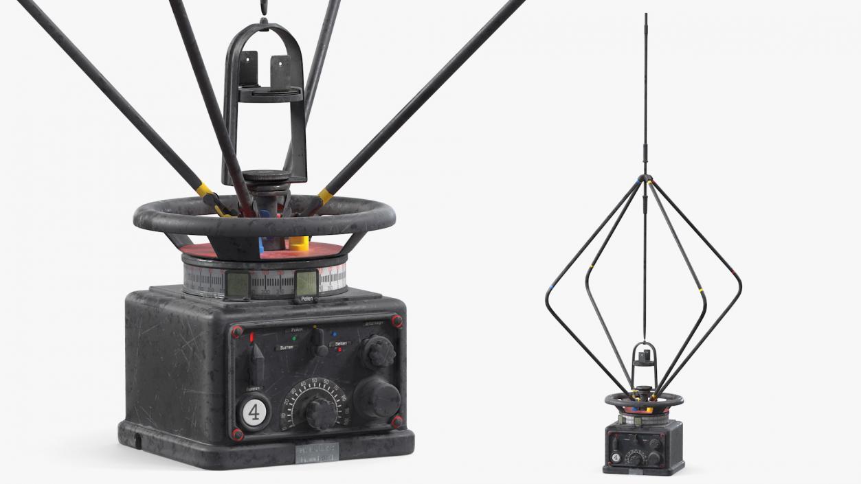 3D Military Direction Finder Antenna model