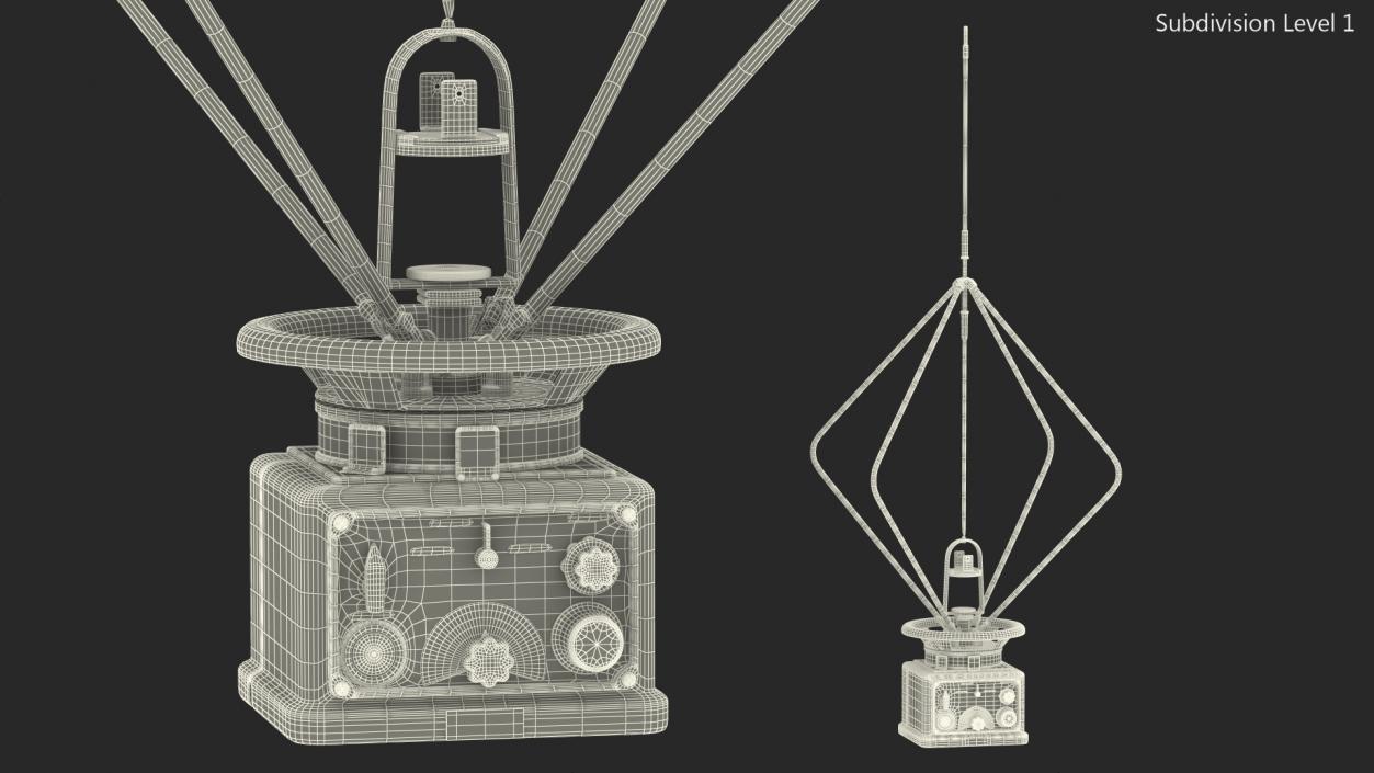 3D Military Direction Finder Antenna model