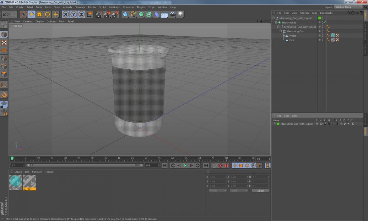 3D Measuring Beaker with Liquid model