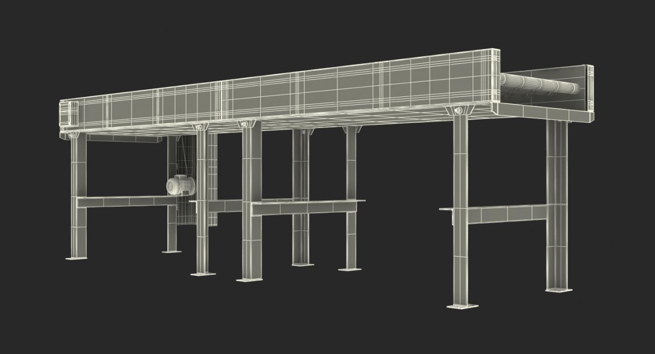 3D Motorised Conveyor Belt model