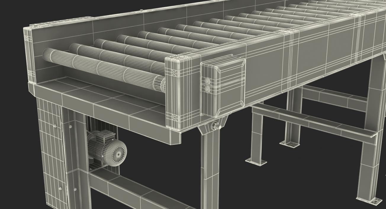 3D Motorised Conveyor Belt model