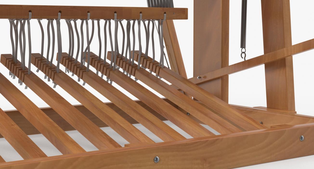 Vintage Wooden Loom 3D model