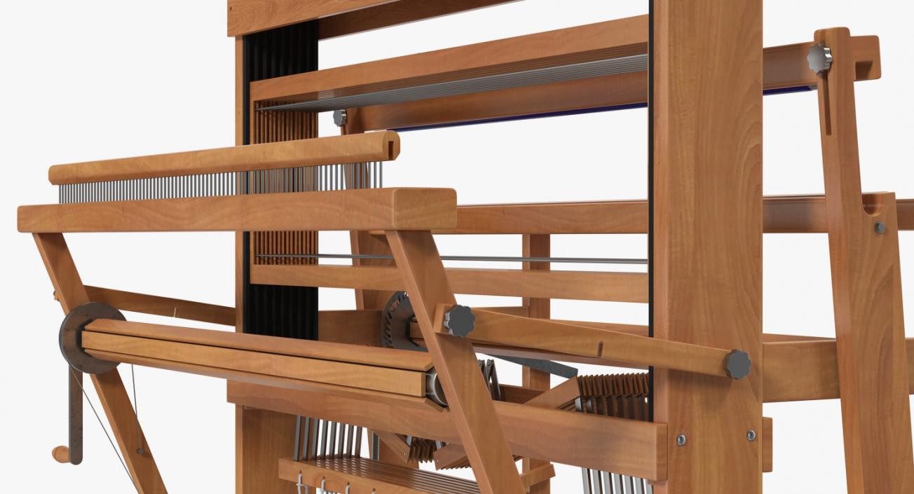 Vintage Wooden Loom 3D model